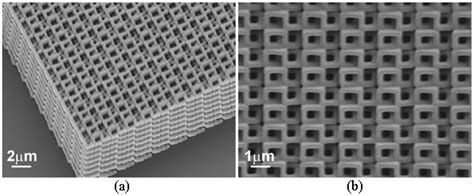 Typical SEM images of a conventional photonic crystal fixed to the ... 