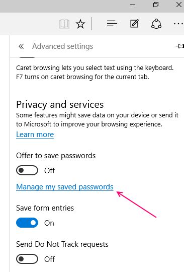 How To Manage Passwords Stored In Edge Browser