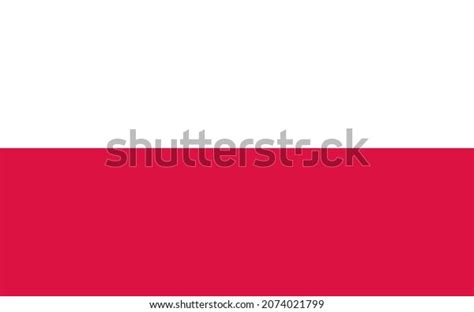 Poland Flag Original Colors Proportions Vector Stock Vector (Royalty ...