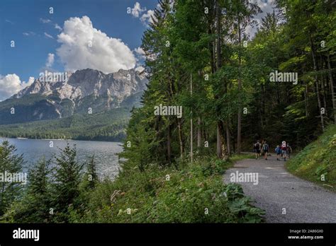 Colorful Summer On The Eibsee Lake In German Alps Mountain Germany