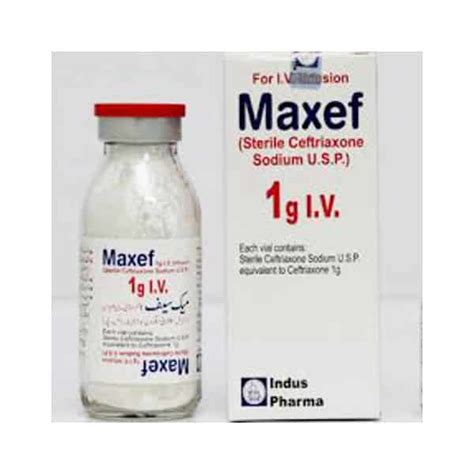 Maxef 1Gm Iv In J 1S - Side Effects - Buy Online - ₨ 319 - khasmart