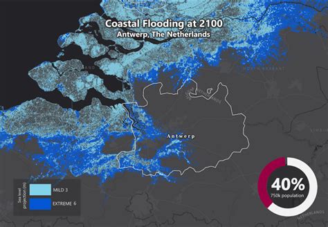 Sea Level Rise Projection Map Antwerp Earth Org Past Present