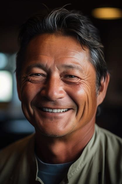 Premium Ai Image Closeup Of A Business Owner Smiling At The Camera