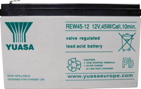 Yuasa REW 45 - 12 REW45/12 VRLA 12 V 8 Ah AGM (W x H x D) 151 x 97 x 64 ...