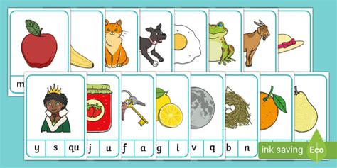 Initial Sounds Peg Matching Game Twinkl