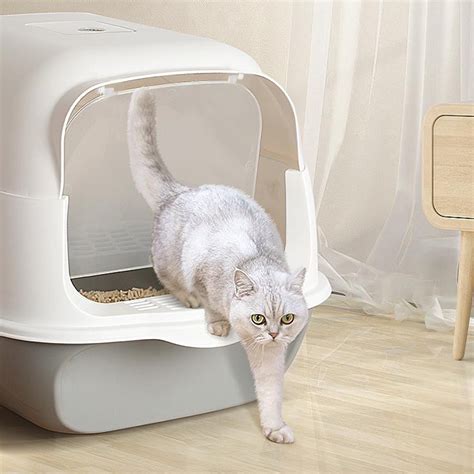 Atinetok Cleaning Supplies Pussy Litter Box Odor Proof Fully Enclosed