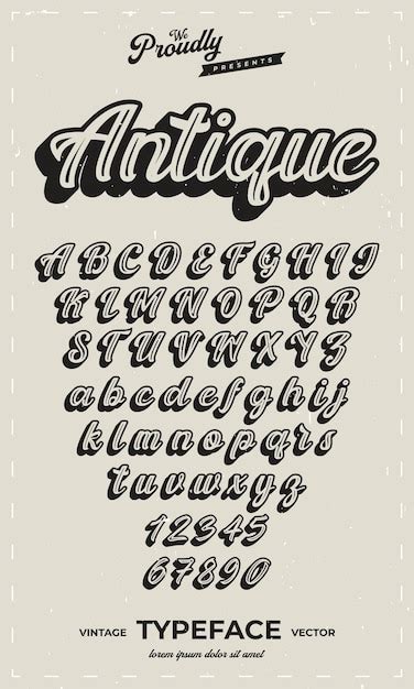 Premium Vector Vintage Retro Alphabet Font Typography Typeface