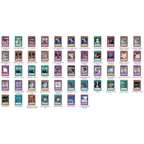 Cartas Yugioh Deck Neos Fusão Heroi Elementar 51 cartas ORICA TCG Yu