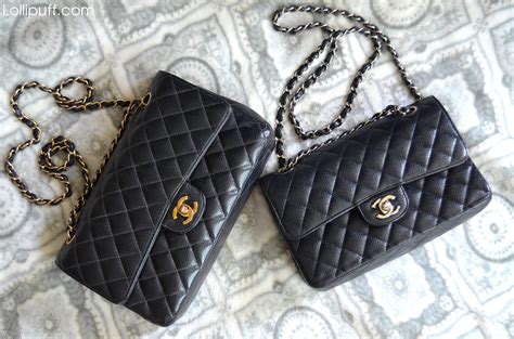 Chanel Classic Double Flap Small Vs Medium And Gold Vs Silver Lollipuff