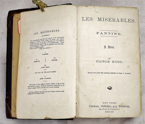 Les Miserables In Five Volumes Fantine Cosette Marius St Denis