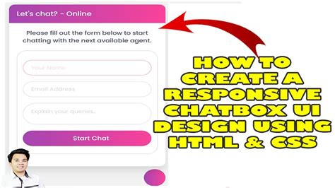 Responsive ChatBox UI Design Using Only HTML And CSS Free Source Code