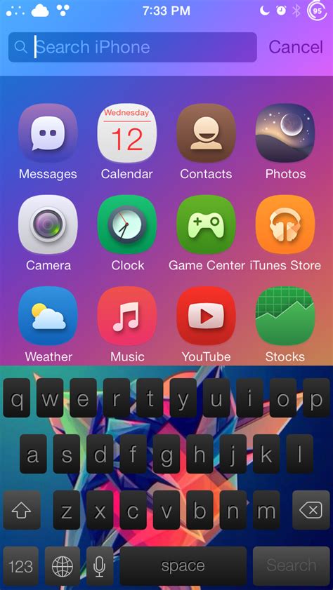 Color Keyboard iOS 7 JB Tweak for Custom Keyboard Themes