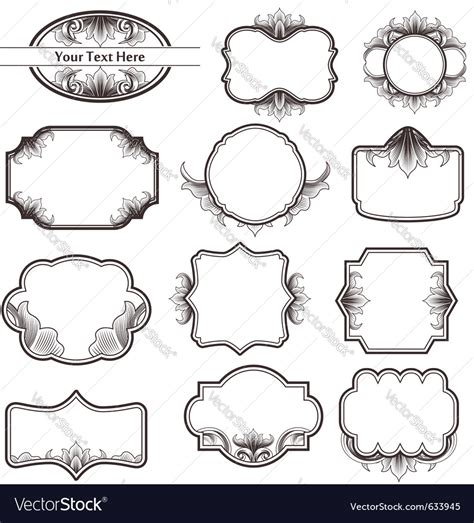 Vintage Ornate Frames Royalty Free Vector Image