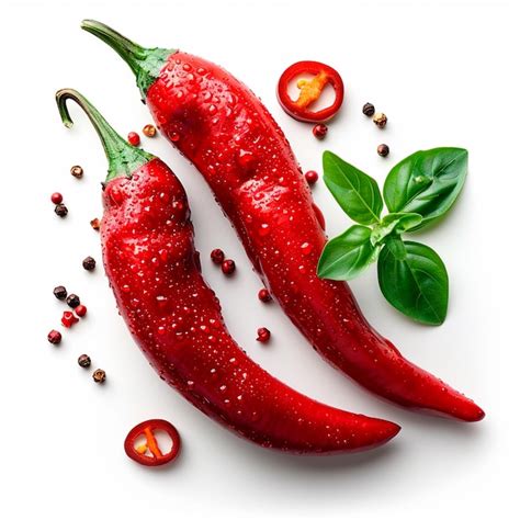 Premium Photo Hot Chili Pepper On White Isolated Background AI Generated Image