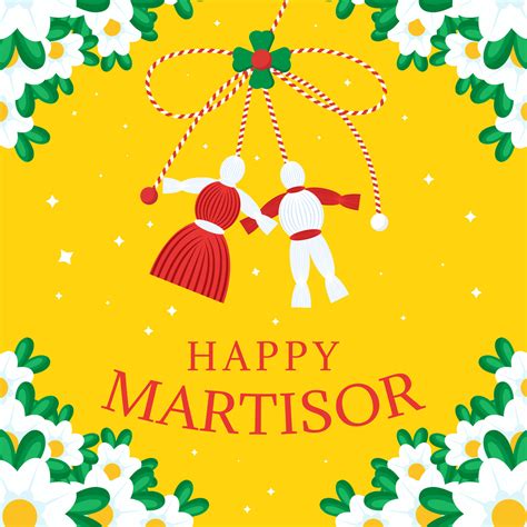 vector happy martisor illustration in flat design style 36194746 Vector ...
