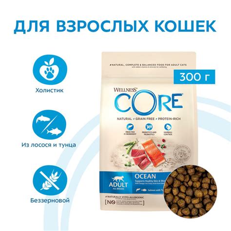 CORE корм из лосося с тунцом для взрослых кошек 300 г - купить с ...
