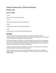 Aseptic Technique part 1 Virtual Lab Questions 2022.pdf - Aseptic ... 