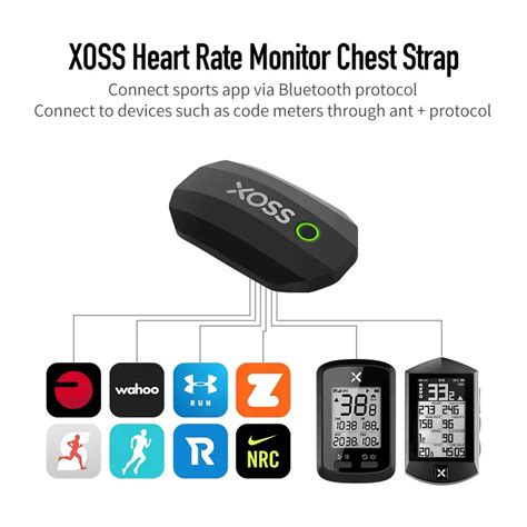 Xoss Bike Heart Rate Sensor Monitor Chest Strap Bluetooth Smart Ant