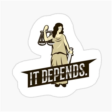 "It Depends (Logo)" Sticker for Sale by AmicusCurios | Redbubble