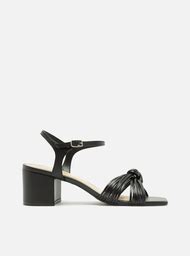 Sandália Nude Arezzo Salto Médio Tiras ZZ MALL