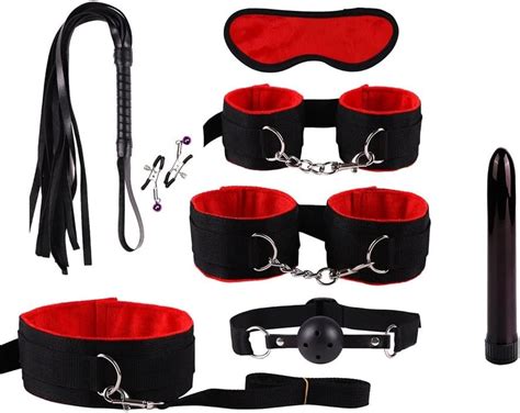 8 Pices Set menottes sex adulte Poignet Femme Plaisir Mẹnottes Šex