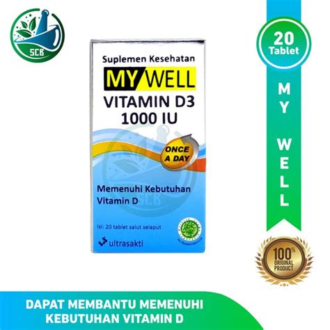 Jual My Well Vitamin D3 1000 IU Memenuhi Kebutuhan Vitamin D Isi 20