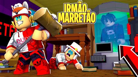 Roblox MEU IRMÃO É O MARRETÃO MALVADO Flee the Facility YouTube