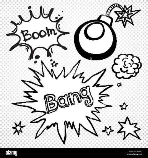 Blank Comic Speech Bubbles Set Comic Wording Sound Effect Set Design