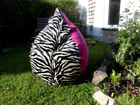 Sitzsack Ca 370 L Von Lux Plüsch Zebra Lederoptik Pink Sitzsäcke