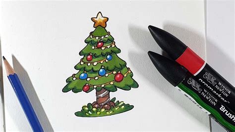 How to Draw a Christmas Tree | Step-by-Step Xmas Tree Drawing Guide