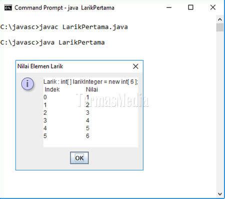 Pengertian Dan Deklarasi Larik Array Di Java