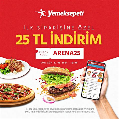 YemekSepeti 50 TL ve üzeri İlk Siparişe Özel 25 TL İndirim Technopat