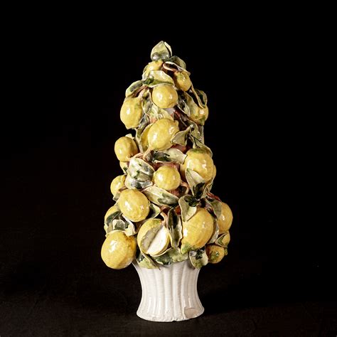 centrotavola topiaria maiolica limoni – Villa Cassuto XP