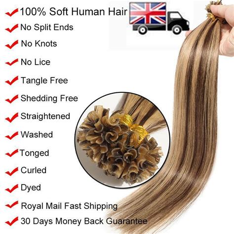 200s Fusion Remy Human Hair Extensions Pre Bonded Nail U Tip Keratin