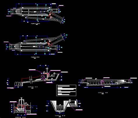 Desarenador Para Represa En Dwg 169 66 Kb Librería Cad