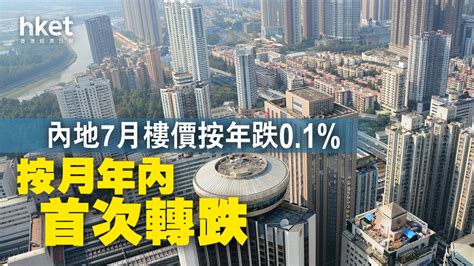 內地7月樓價按年跌0 1 按月年內首次轉跌 香港經濟日報 中國頻道 經濟脈搏 D230816