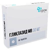 Гликлазид мв 30 мг 60 шт. таблетки с модифицированным высвобождением ...