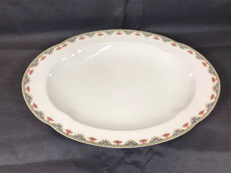 ANCIEN GRAND PLAT De Service De Table Ovale Porcelaine De Limoges