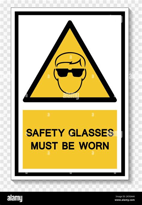 Safety Glasses Must Be Worn Symbol Sign Isolate On White Background