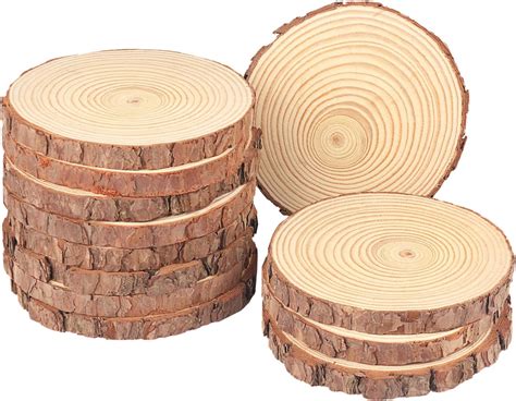 Amazon Unfinished Natural Wood Slices 3 5 4 Inch 20 Pcs With Tree