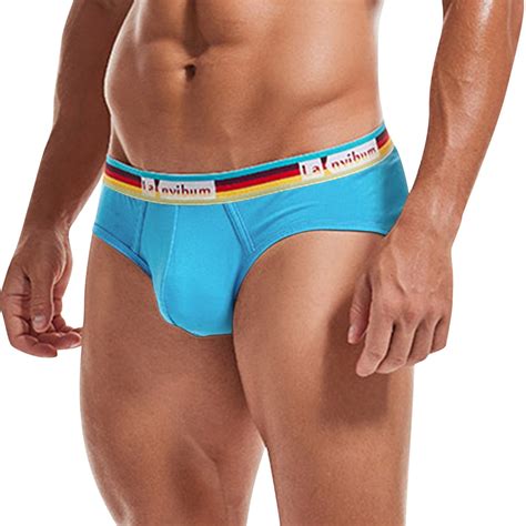 Zuwimk Men Underwear Men S Underwear Sport Cooling Mesh Performance String Bikini Blue XL