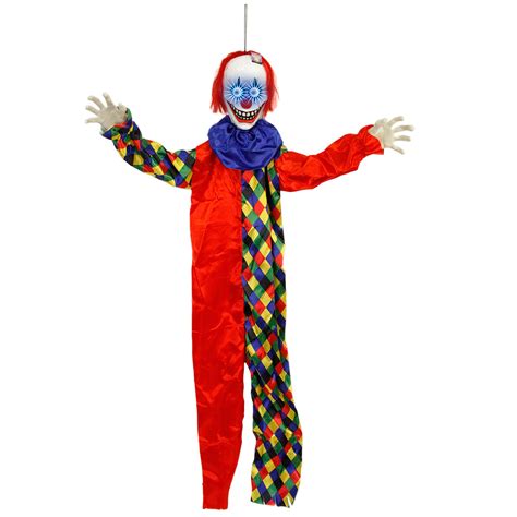 Buy Halloween Haunters 5 Foot Animated Hanging Y Circus Clown With