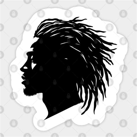 Afrocentric Dreadlocks Silhouette Dreadlocks Sticker TeePublic