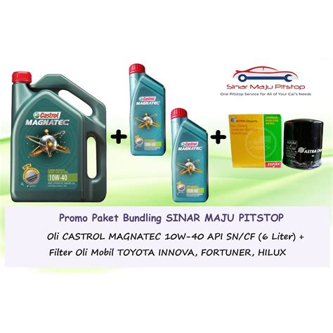 Jual Paket Bundling Oli Castrol Magnatec W Api Sn Liter Filter