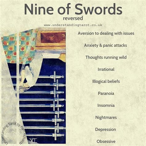 Nine Of Swords Reversed Tarot Tarot Interpretation Tarot Reading