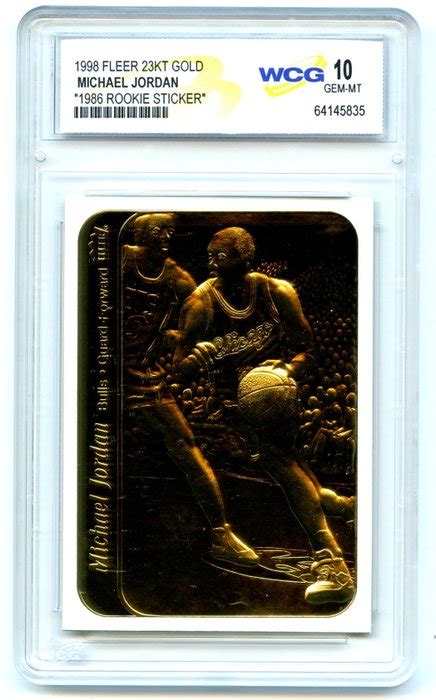 Fleer Kt Gold Michael Jordan Rookie Sticker Wcg