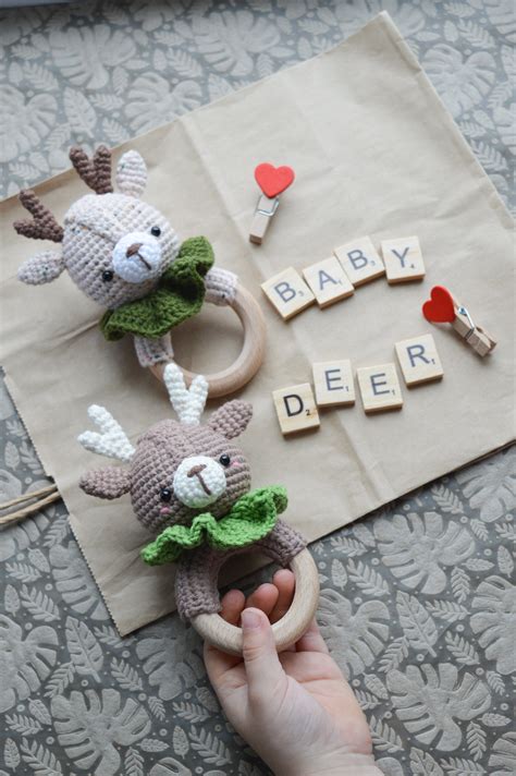 Easy CROCHET PATTERN Baby Deer Crochet Rattle Forest Shower - Etsy