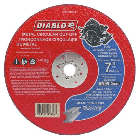 Diablo 7 X 18 In Metal Cut Off Disc The Home Depot Canada