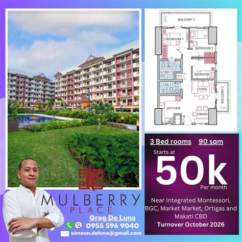 Dmci Mulberry Place Phase 2 Acacia Estate Taguig Property For Sale