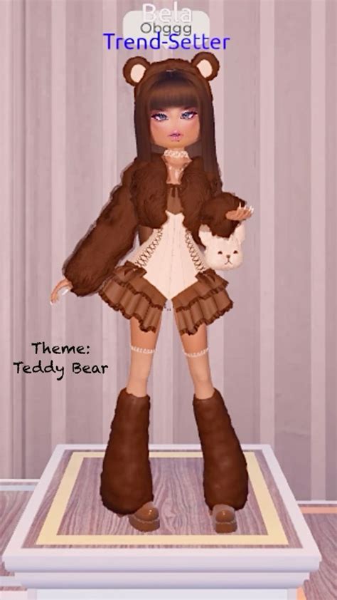 Dress To Impress Roblox Theme Teddy Bear In Dress To